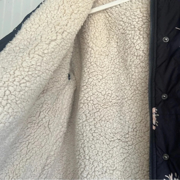 Anthropologie X Saltwater Size M Black Luxe Izzy Floral Puffer Jacket - Picture 7 of 7